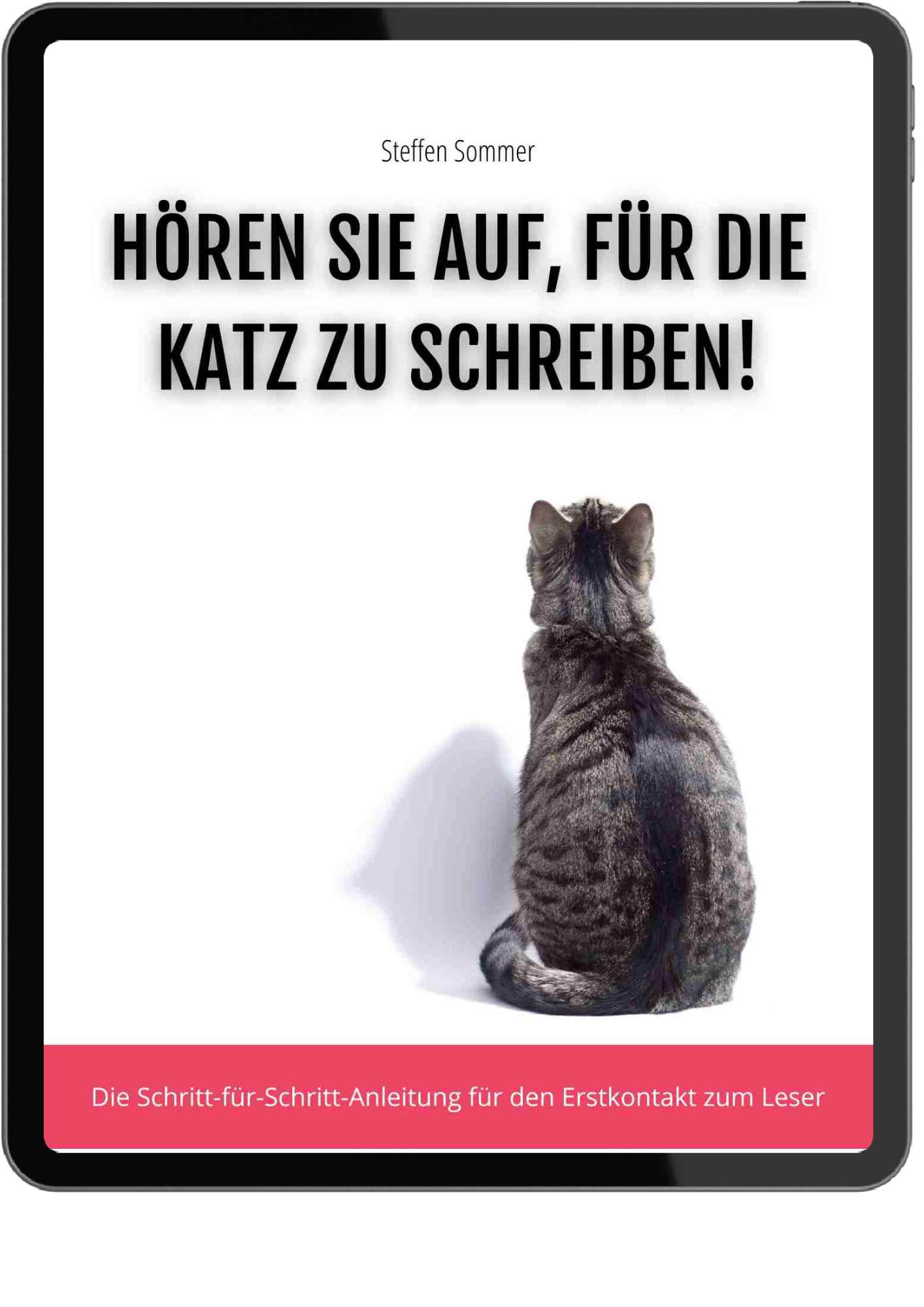 Überschriften schreiben_tablet Das E-Paper zum Überschriften schreiben: "Hören Sie auf für die Katz zu schreiben!" auf einem Tablet.